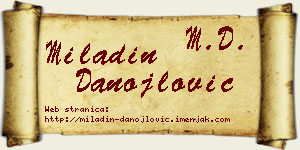 Miladin Danojlović vizit kartica